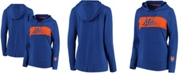 Fanatics Plus Size Royal New York Mets Tri-Blend Colorblock Pullover Hoodie